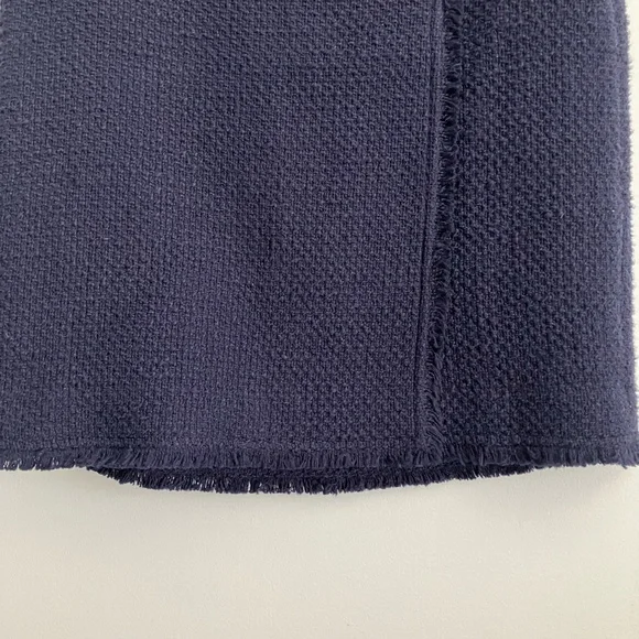 TALBOTS Navy Tweed Faux Wrap Pencil Skirt Size 2 - Picture 5 of 13